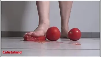 Several Tomatoes Are Crushed Under My Wonderful Bare Feet