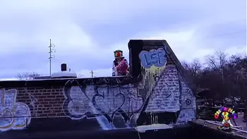 Fucking this gothic chick on the roof