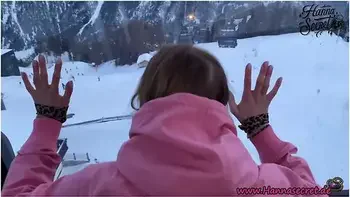 Hanna Secret - Teen 18+ Fucks Public With The Ski Instructor