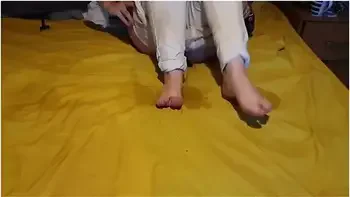 Bedwetting In Pee Stained White Jeans. Feeling Lazy And Wet The Bed Again ;p