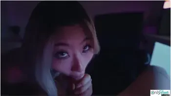 Sexy Asian Teen Raya Steele Massages My Cock With Her Throat!