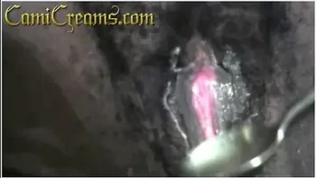 Dripping Pussy Grool Spoon Eating Ebony Hairy Throbbing Twat - Cami Creams