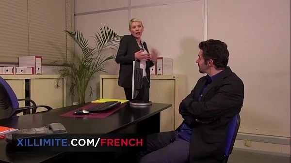 French mature anal fucked in the office