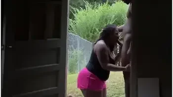 Letting Papi Fuck And Cum On My Face Outside