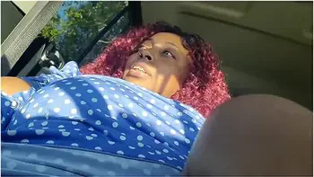 Thick Ebony Milf Public Pussy Play In Parking Lot