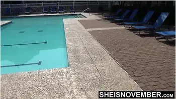 Stripping Off This Bikini After Spending Time At Pool Ebony Babe Msnovember