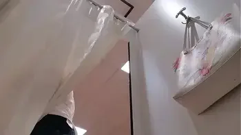 Your slutty Italian tries on jeans while wearing a butt plug in her ass