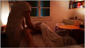 Professional Masseur Makes A Stranger Woman Cum 3 Times And Cums On Her Belly
