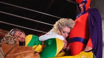 Allie Haze, Jeanie Marie Sullivan, and Tom Byron in a thrilling ffm threesome parody