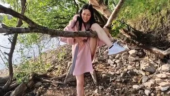 Naked Outdoor Gaping Pussy - Nicky Brill Amateur MILF Spreads Wide Open