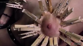 Naughty Masochist Squirts Chained To Table - BDSM Pain Pleasure Teen Bondage