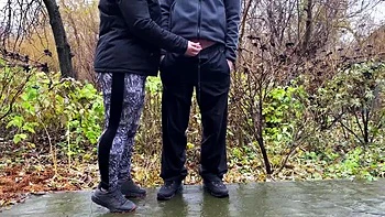 My Stepmom Takes Control of My Dick Outdoors