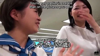 Japanese Office Lesbian Seduction: Big Tits Employee Outdoor Training