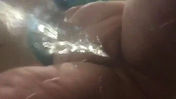 Mature British Granny Peeing on Feet in Shower - Homemade Solo Pissing