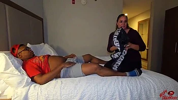 Brunette Hotwife MILF Takes Young BBC Creampie