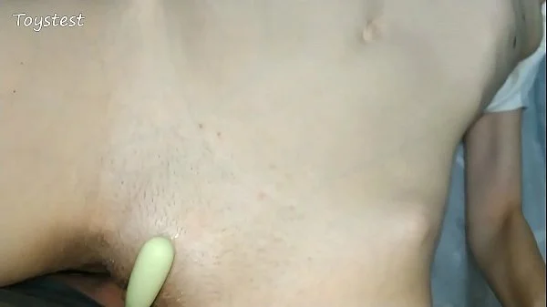 Skinny babe tried Dick plus Toy in her Tight Pussy via Toystest