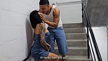 Luna Vitaler Gets Hardcore Public Stairwell Sex with Max Betancur - Creampie Finish