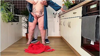 Saggy Natural Tits Of Stepmother-in-law During Her Masturbation