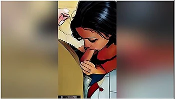 Dream Cheating Wife Gives Blowjob In Bedroom With Big Cum Load. Cartoon Pov Milf