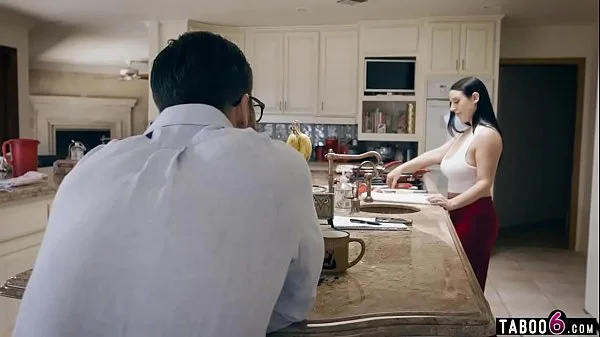 Husband finds his huge tits cheating wife in an orgy