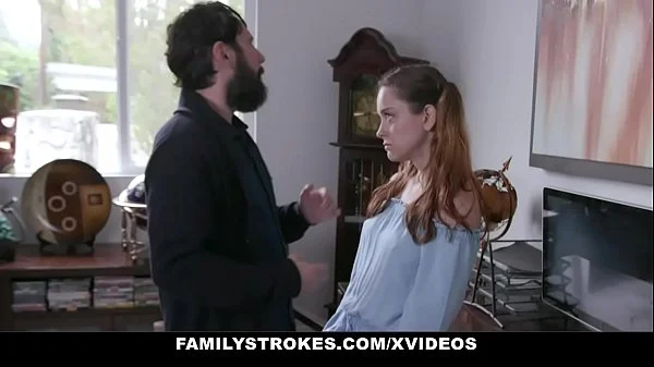 FamilyStrokes - Stepdad Spanks And Fucks His Pig Tailed Stepdaughter (Lily Glee)