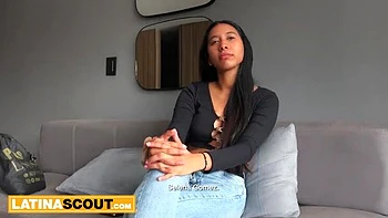 Busty Latina Teen Sucks Big Cock For Casting - Hardcore Blowjob & Cowgirl Sex