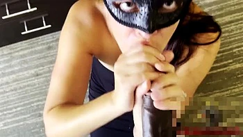 Huge Cock Surprise! MILF Deep Throat Blowjob & Cumshot