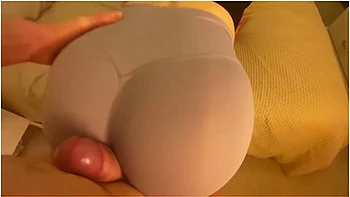 Cfnm Assjob Off Blonde British Milf In Tight Yoga Pants - Cum On Ass