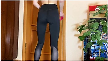 Sports Bra - Sexy Girl Working Out At Home