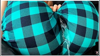 Left Right - Squirt Left And Right: Girl Forgot To Take Off Her Pajama Pants