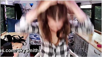 Sky Smith Having All Kinds Of Fun In The Bus!