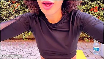 Workout Without Panties - While Im Doing Workout Im Horny, I Masturbate And My Leggings Become Wet