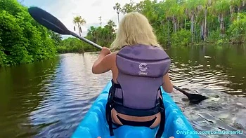 Blonde Teen Latina Guide Fucks Me in Kayak Creampie