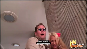 Sexy Blonde Slut Julie Hunter Gets Her Pussy Fucked Hard In Public