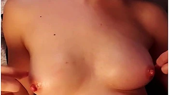 Teen Playing With Her Small Perky Bouncy Tits, Rubbing Oil To Hard Nipples