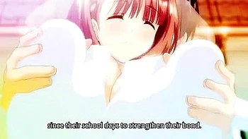 Her senior gives her a titjob, then bukkakes her and thrusts hard into her, cumming inside her.