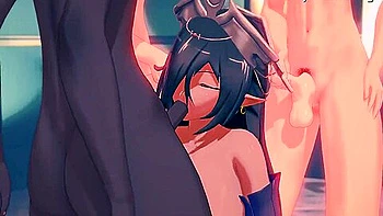 Anime Hentai In Kuroinus Olga Gets Herself A Bukkake Makeover