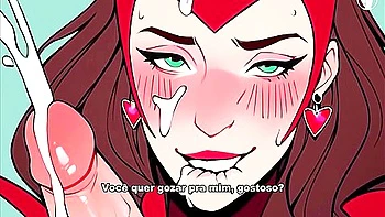 Scarlet Witch Wanda Being Blowjob And Sucking Your Cock - Hentaijoi Guided Handjob