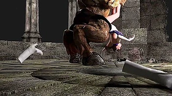 Huge Horned Minotaur Hard Fucks Warrior Girl In The Dungeon