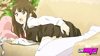 She rubs her tits, licks them, squirts, and cums inside her.