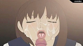 She is given a handjob and bukkake is made on her face, her big tits are rubbed and the cum is ejaculated into her mouth.