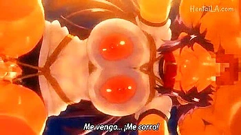 She gives him a blowjob, squirts on her face, and puts his dick between her big tits.