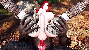 Curvy Futanari Huge Cock Babe Fucked By Werewolf 2