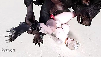 Wolf Girl Fucked By Werewolf On The Beach 2