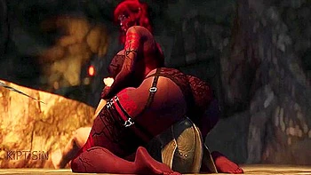 Curvy Zombie Elf Dominates A Muscular Nord 1