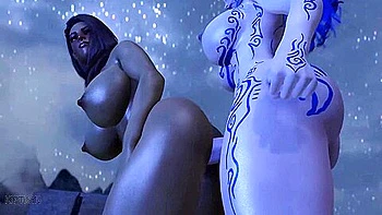 Sexy Futanari Blue Babe Fucked