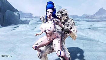 Big Troll Fucks Sexy Curvy Blue Magician Amelia 2