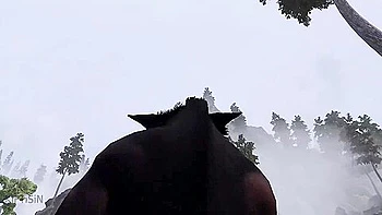 Werewolf Stretches Redhead Babes Pussy Heavy Warrior By The River 1.5