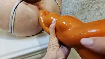 Anal Injection With KinkyFamily - Russian Couple POV Anal Fisting & Dildo Massage