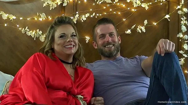 Busty blonde BBW gets intimate with her boyfriend